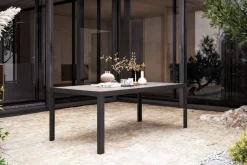 Clearance Darwin Esstisch, anthrazit/grau, Alu/Glaskeramik, 200x100 cm, pulverbeschichtet Gartentische
