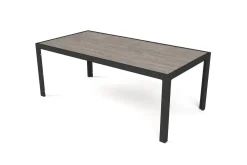 Clearance Darwin Esstisch, anthrazit/grau, Alu/Glaskeramik, 200x100 cm, pulverbeschichtet Gartentische