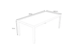 Clearance Darwin Esstisch, anthrazit/grau, Alu/Glaskeramik, 200x100 cm, pulverbeschichtet Gartentische