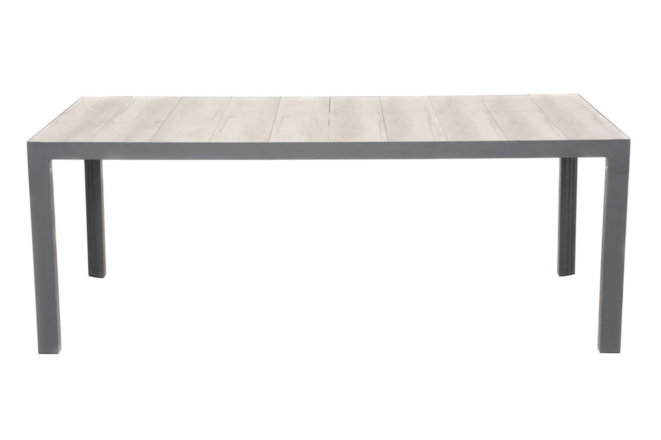 Darwin Garten-Essgruppe mit 6 Dining Sesseln, anthrazit/grau, Alu/Polyrattan, Tisch 200 x 100 cm, verstellbare Rückenlehne Garten-Essgruppen|Aluminium-Gartenmöbel