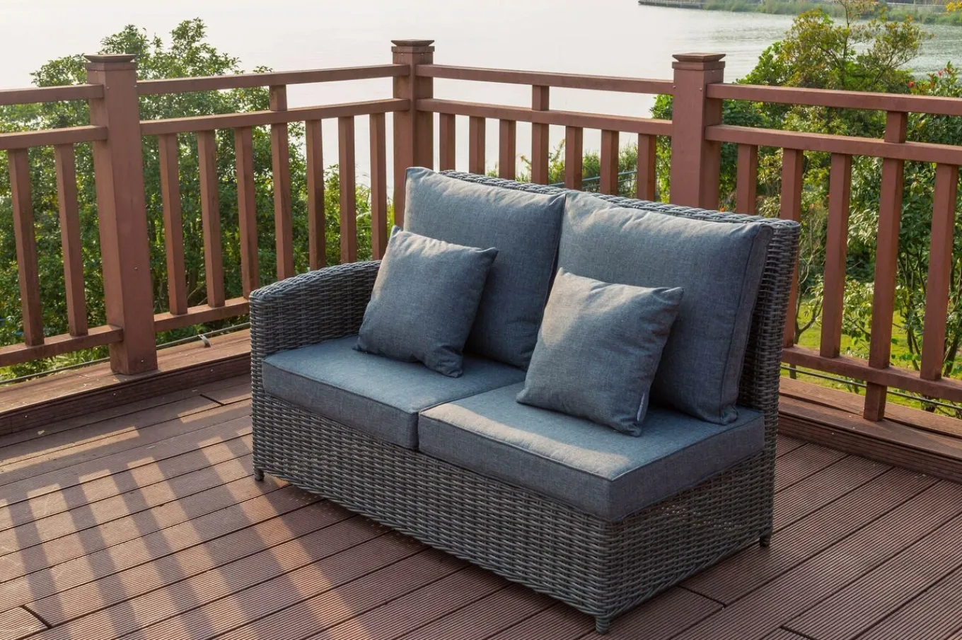 Clearance Dining-Lounge, grau, Polyrattan, 5-6 Personen, höhenverstellbarer Loungetisch, inkl. Polster Polyrattan-Gartenmöbel|Gartenlounge