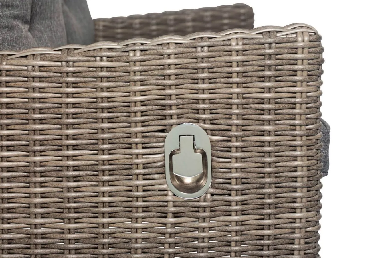 Dining Sessel, grau, Polyrattan, 74 x 83 x 110 cm, Rückenlehne stufenlos verstellbar Polyrattan-Gartenmöbel|Gartenstühle & Gartensessel