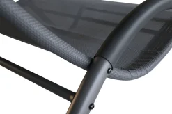 Online Doppelliege, anthrazit, Polyester/Stahl pulverbeschichtet, 205x138x34cm, inkl. Nackenkissen, rollbar Stahl-Gartenmöbel|Gartenliegen