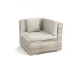 Online Eckelement, desert-beige, Aluminium/Polyrattan/Polyester, 84.5 x 84 x 69.5 cm, pflegeleicht, mit Kissenboxfunktion Gartenlounge Modulsysteme|Polyrattan-Gartenmöbel