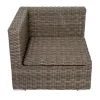 Sale Eckelement rechts, grau, Polyrattan, 82 x 82 x 70 cm, verstellbare Sitzfläche, wasserfeste Kissenbox Polyrattan-Gartenmöbel|Gartenlounge