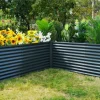 Discount Eck-Hochbeet, anthrazit, Aluminium-Zink-Stahl, 270x270x90x84cm Hochbeet
