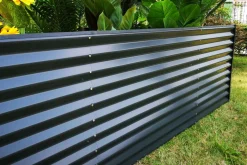 Discount Eck-Hochbeet, anthrazit, Aluminium-Zink-Stahl, 270x270x90x84cm Hochbeet