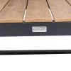 Best Ecklounge, anthrazit matt, Alu/Holzoptik, 5 Personen, Seitenablage Gartenlounge|Aluminium-Gartenmöbel