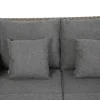 Discount Ecklounge, grau, Polyrattan, 4tlg, 5-6 Personen, inkl. Polster und Kissen Polyrattan-Gartenmöbel|Gartenlounge