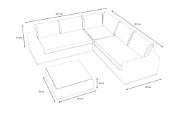 Clearance Ecklounge, grauweiß/anthrazit, Polyrattan, 6 Personen, inkl. Tisch/Hocker 90 x 90 cm und Polster aus Olefin in anthrazit Polyrattan-Gartenmöbel|Gartenlounge