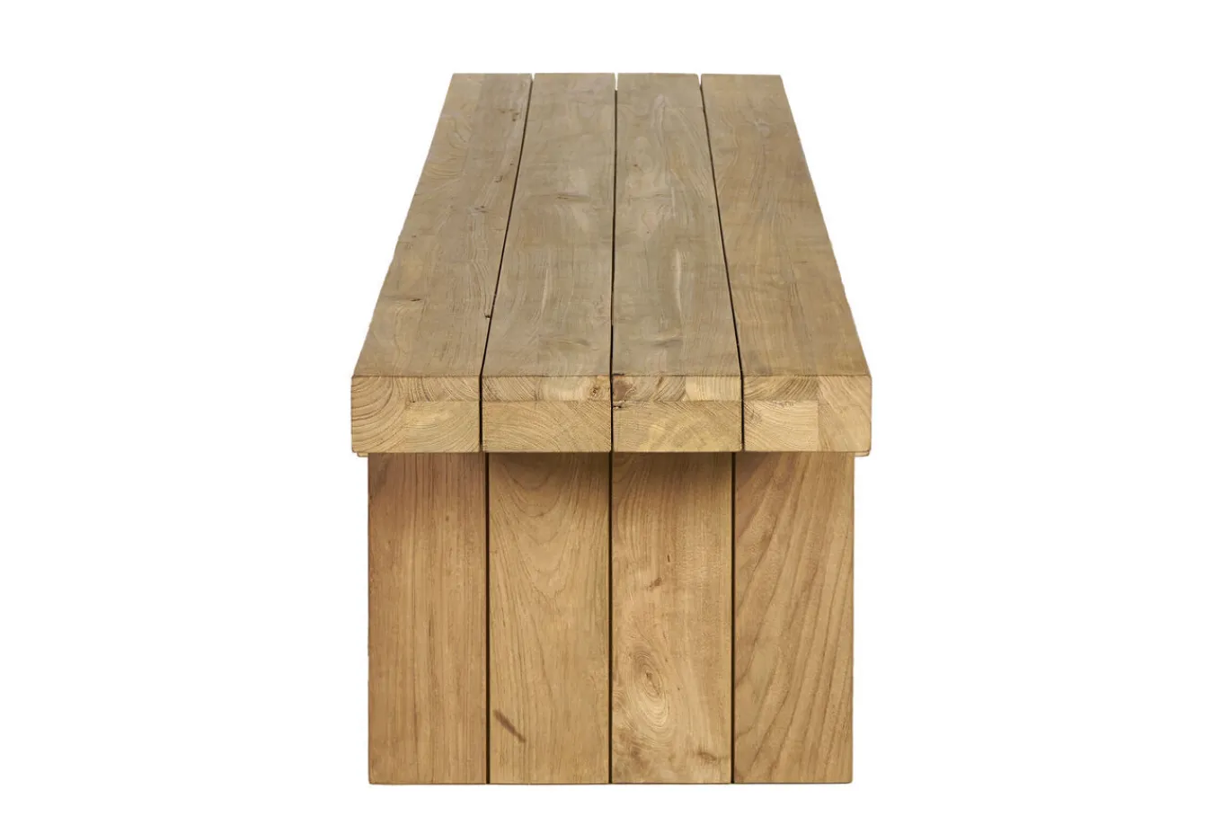 New Encino Bank, natur, recycled FSC-Teak, 220 x 40 x 46 cm Gartenbänke & Gartensofas|Teak-Gartenmöbel