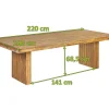 Online Encino Esstisch, natur, recyceltes Teak, 220 x 100 cm, FSC®-zertifiziertes Produkt Gartentische