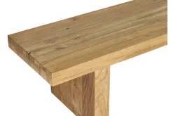Discount Encino Garten-Essgruppe, recyceltes Teak, Tisch 220x100cm, 2 Bänke 220x40cm, Gebürstet, Hohe Belastbarkeit, FSC®-zertifiziertes Produkt Garten-Essgruppen|Teak-Gartenmöbel