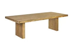 Discount Encino Garten-Essgruppe, recyceltes Teak, Tisch 220x100cm, 2 Bänke 220x40cm, Gebürstet, Hohe Belastbarkeit, FSC®-zertifiziertes Produkt Garten-Essgruppen|Teak-Gartenmöbel