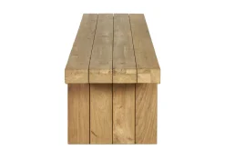Discount Encino Garten-Essgruppe, recyceltes Teak, Tisch 220x100cm, 2 Bänke 220x40cm, Gebürstet, Hohe Belastbarkeit, FSC®-zertifiziertes Produkt Garten-Essgruppen|Teak-Gartenmöbel