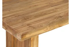 New Encino Garten-Essgruppe, natur/recyceltes Teak, Bank 220x50, Tisch 220x107, Gebürstet, Recycled, FSC®-zertifiziertes Produkt Garten-Essgruppen|Teak-Gartenmöbel