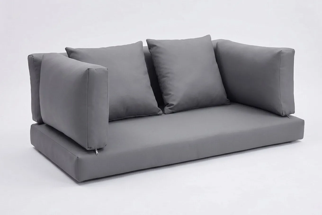 Best Ersatzbezugset, 6-teilig, grau, für Zweisitzer-Sofa 2392-2 / 15734-2 Gartenmöbel-Zubehör & Ersatzteile