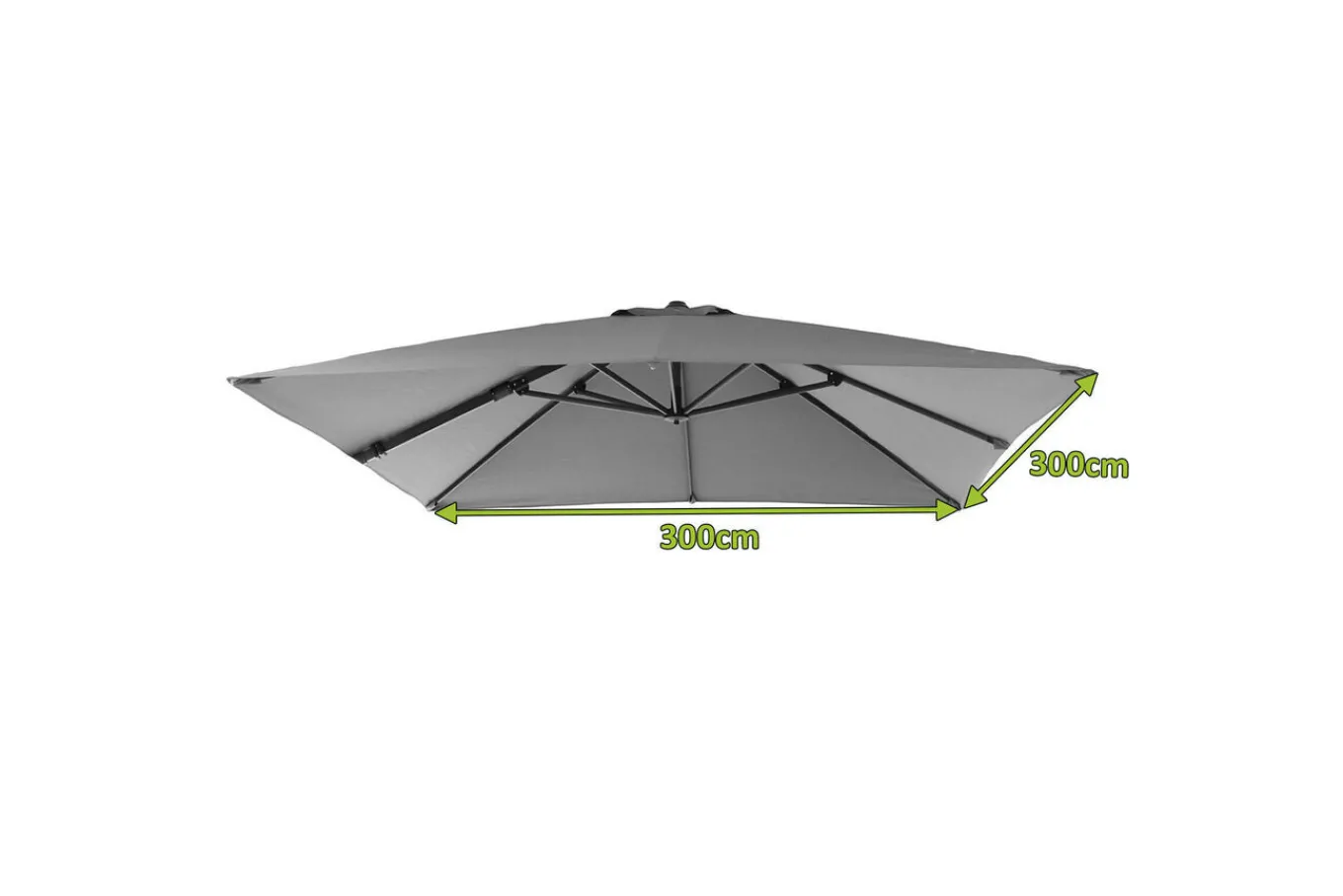 Outlet Ersatzdach für Ampelschirme, anthrazit, Polyester, 300x300cm Gartenmöbel-Zubehör & Ersatzteile|Sonnenschirme