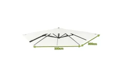 Outlet Ersatzdach für Ampelschirme, creme, Polyester, 300x300cm Gartenmöbel-Zubehör & Ersatzteile|Sonnenschirme