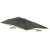 Outlet Ersatzdach für Ampelschirme, anthrazit, Polyester, 250x250cm Gartenmöbel-Zubehör & Ersatzteile|Sonnenschirme