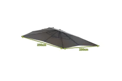 Outlet Ersatzdach für Ampelschirme, anthrazit, Polyester, 250x250cm Gartenmöbel-Zubehör & Ersatzteile|Sonnenschirme