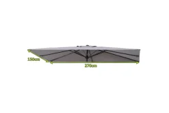 Online Ersatzdach für Mittelstockschirme, anthrazit, Polyester, 270x150cm Gartenmöbel-Zubehör & Ersatzteile|Sonnenschirme