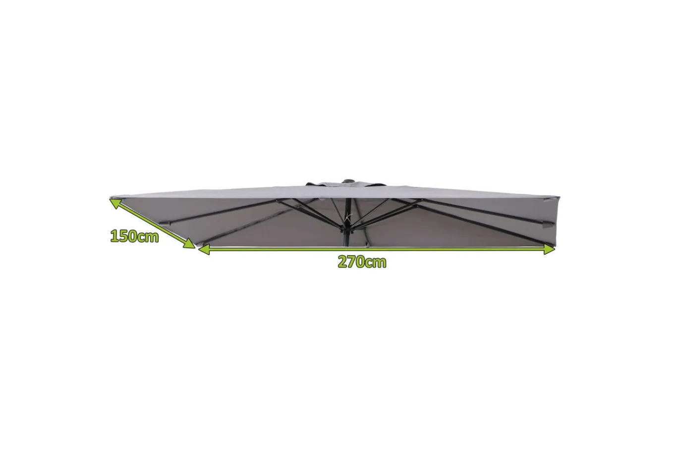 Online Ersatzdach für Mittelstockschirme, anthrazit, Polyester, 270x150cm Gartenmöbel-Zubehör & Ersatzteile|Sonnenschirme