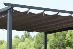 Hot Ersatzdach für Pavillon 23598/23600, Grau, PA-beschichtetes Polyester, 358x358 cm, UV-Beständig Pavillon|Gartenmöbel-Zubehör & Ersatzteile