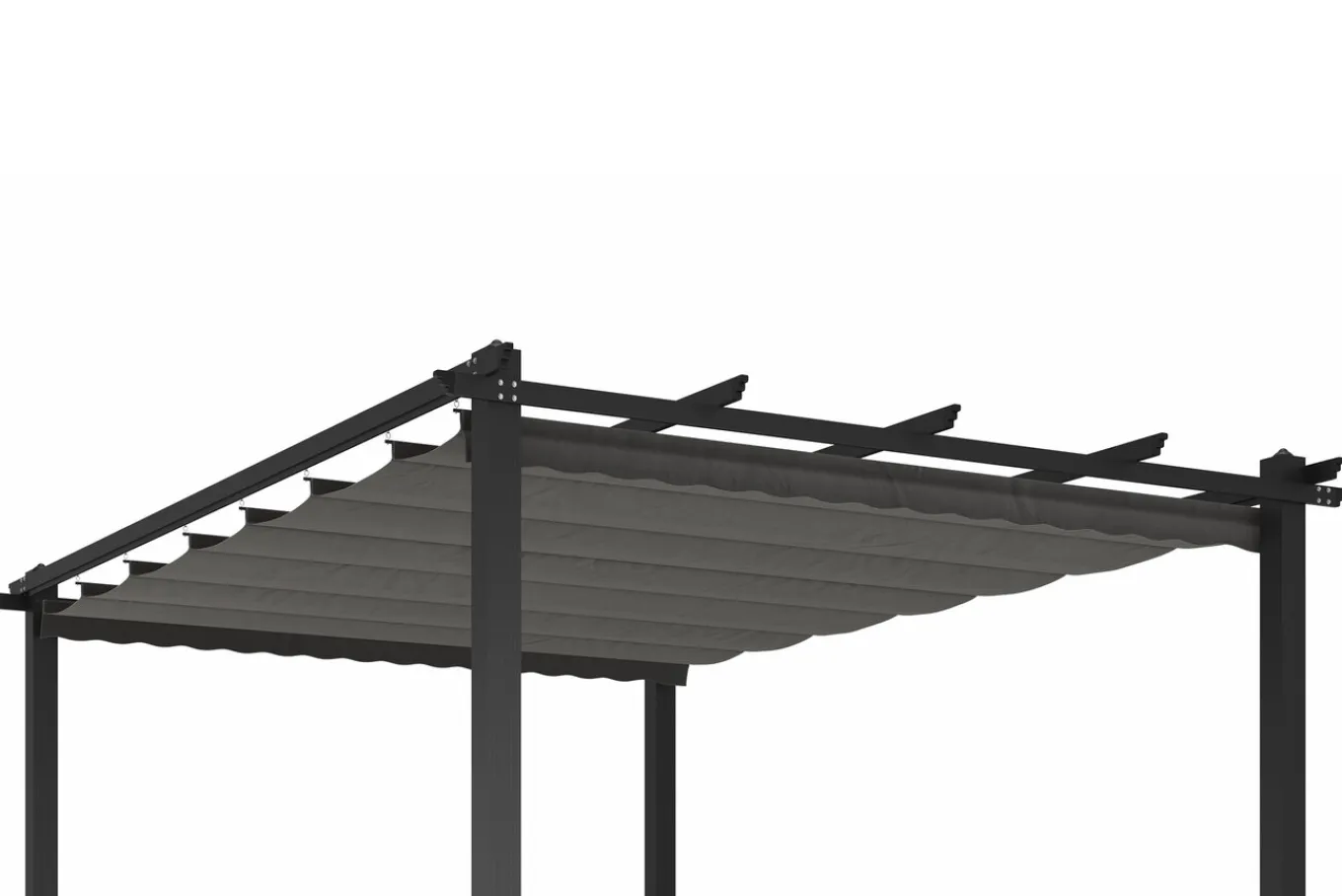 Ersatzdach für Pergola, anthrazit, Polyester, 3 x 4 m, witterungs- & UV-Schutz Sonnenschutz Zubehör|Gartenmöbel-Zubehör & Ersatzteile