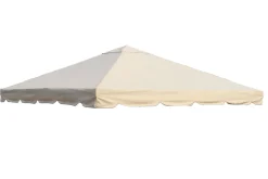 New Ersatzdach für Sahara Pavillon, beige, Polyester, 300x300cm Pavillon|Gartenmöbel-Zubehör & Ersatzteile