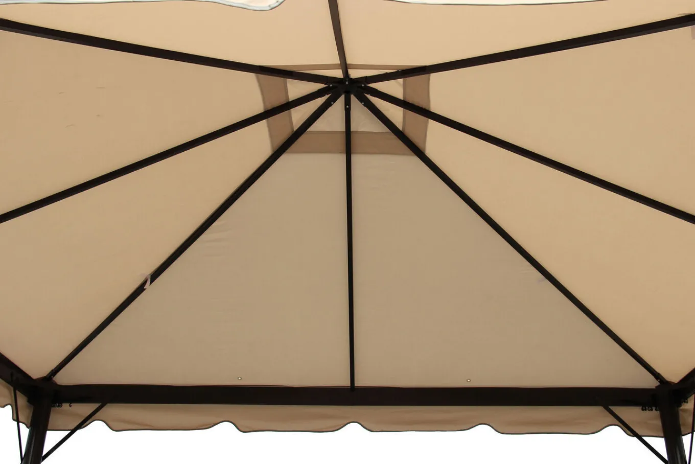 New Ersatzdach für Sahara Pavillon, beige, Polyester, 300x300cm Pavillon|Gartenmöbel-Zubehör & Ersatzteile