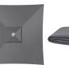 Clearance Ersatzdach, Grau, Polyester ca. 250 g/m², ca. 3x3m, Wasserabweisend, UV-Schutz Sonnenschutz Zubehör