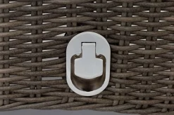 2er Set Dining Sessel, grau, Polyrattan, je 55 x 65 x 112 cm, Rücken stufenlos verstellbar Polyrattan-Gartenmöbel|Gartenstühle & Gartensessel