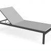 Discount 2er-Set Gartenliege, grau/schwarz, Alu/Textilene, 190 x 80 cm, rollbar, verstellbare Rückenlehne Gartenliegen|Aluminium-Gartenmöbel