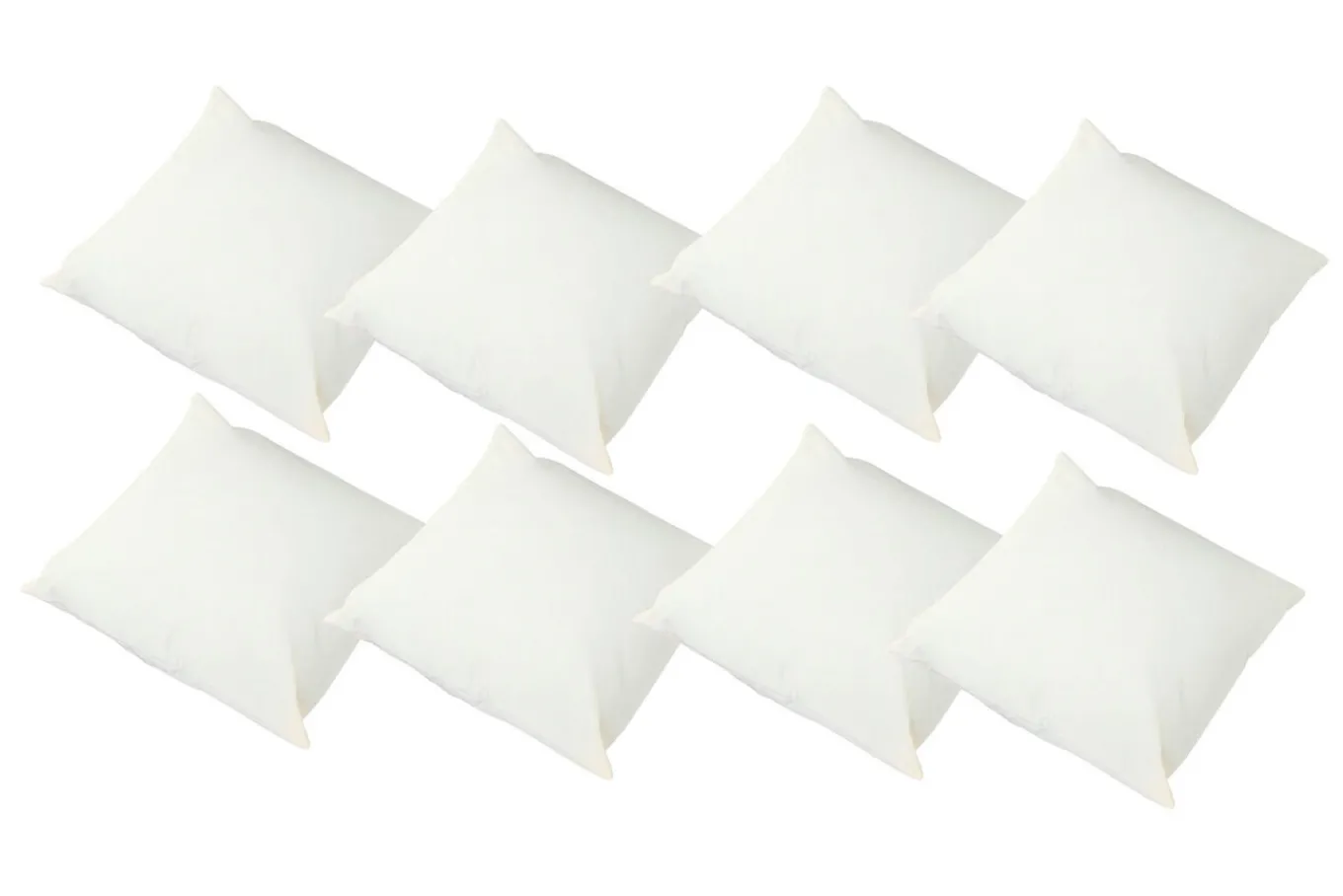 8er-Set Kissen – creme-weiß, 45 x 45 cm, wetterfest, schmutzabweisend & waschbar für Gartenmöbel Rückenkissen & Zierkissen