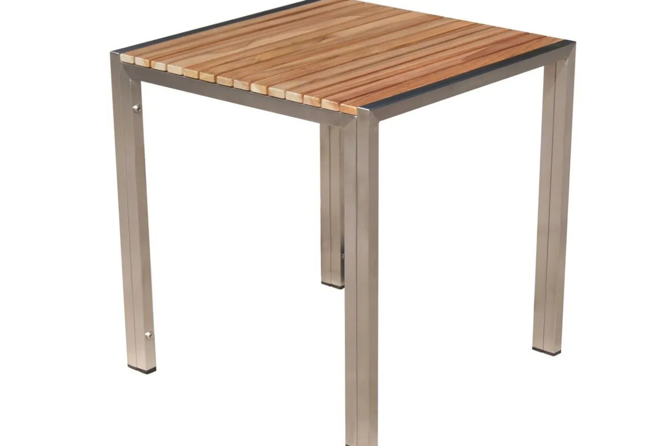 Best 2er-Set Rollliege, schwarz, Edelstahl/Teak, 212x71x36cm, mit Beistelltisch 45x45cm, FSC®-zertifiziertes Produkt Gartenliegen
