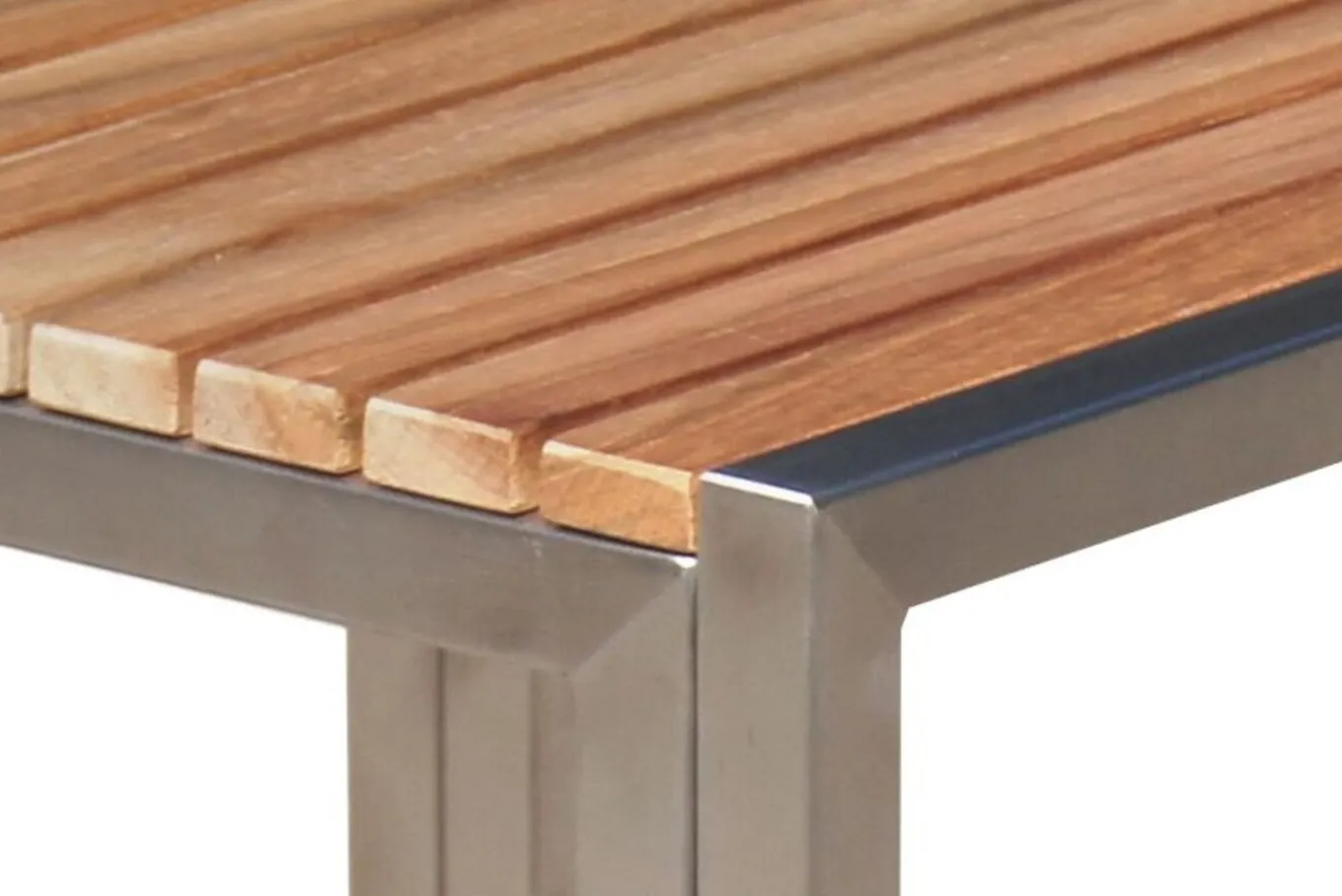 Best 2er-Set Rollliege, schwarz, Edelstahl/Teak, 212x71x36cm, mit Beistelltisch 45x45cm, FSC®-zertifiziertes Produkt Gartenliegen
