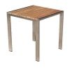 2er-Set Rollliege, taupe, Edelstahl/Teak, 212x71x36cm, mit Beistelltisch 45x45cm, FSC®-zertifiziertes Produkt Gartenliegen