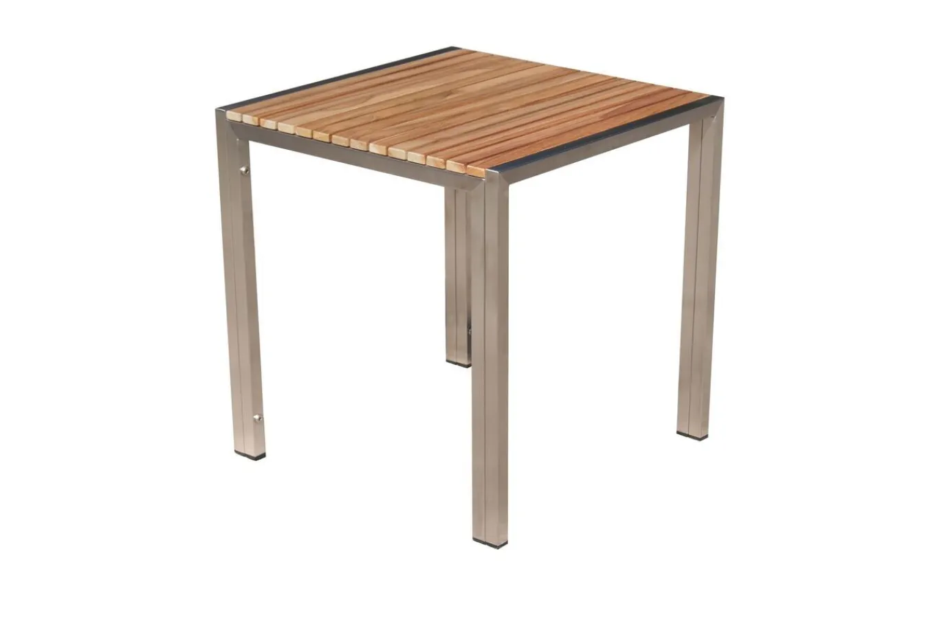 2er-Set Rollliege, taupe, Edelstahl/Teak, 212x71x36cm, mit Beistelltisch 45x45cm, FSC®-zertifiziertes Produkt Gartenliegen