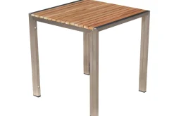 Best 2er-Set Sonnenliegen, taupe, Edelstahl/Textilene, 195 x 74 cm, mit Beistelltisch 45 x 45 cm, FSC®-zertifiziertes Produkt Gartenliegen