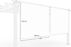 Online 2er Vorhangset, anthrazit, Polyester, 170 x 150 cm, witterungs- & UV-beständig, passend für Pergola 3x4 m/4x4 m Pergola|Gartenmöbel-Zubehör & Ersatzteile