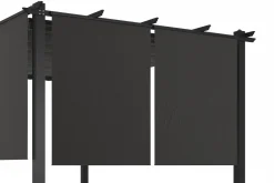 Online 2er Vorhangset, anthrazit, Polyester, 170 x 150 cm, witterungs- & UV-beständig, passend für Pergola 3x4 m/4x4 m Pergola|Gartenmöbel-Zubehör & Ersatzteile