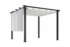 Discount 2er Vorhangset, Creme, Polyester, ca. 120 x 150 cm, witterungs- & UV-beständig, passend für Pergola 3x3 m/3x4 m Pergola|Gartenmöbel-Zubehör & Ersatzteile