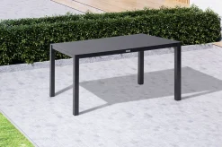 Best Esstisch, anthrazit, Alu/Spraystone, 160x95 cm Gartentische
