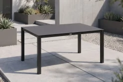 Outlet Esstisch, anthrazit, Aluminium/Spraystone, 160x95 cm Gartentische