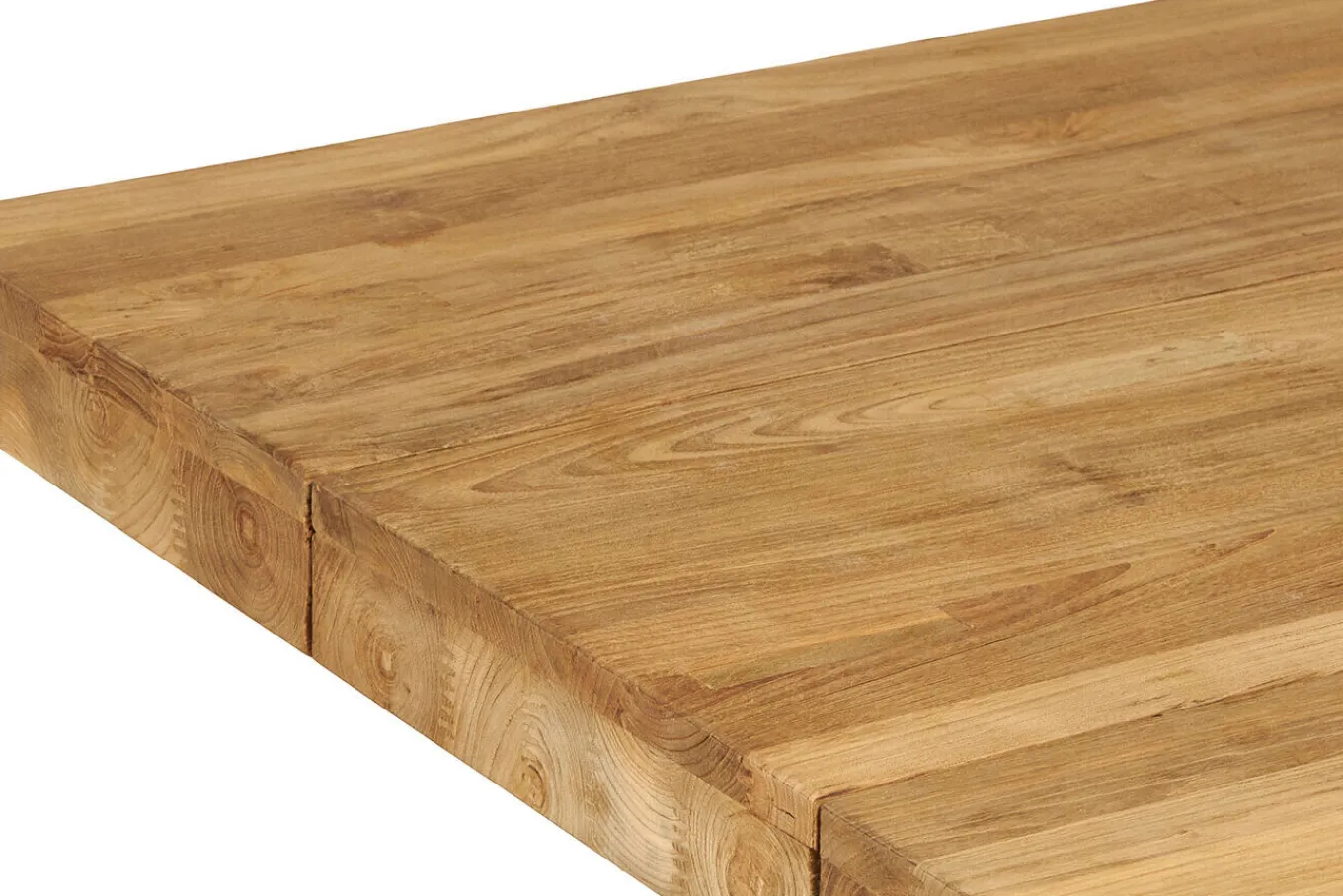 Outlet Esstisch, anthrazit/natur, Alu/recyceltes Teak, 220 x 100 cm, rustikal gebürstet, FSC®-zertifiziertes Produkt Gartentische