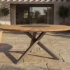 Best Esstisch, Edelstahl/Teakholz, Ø 170cm, inkl. drehbarer Granitplatte und Eiskühler, FSC®-zertifiziertes Produkt Gartentische