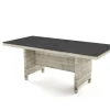 Online Esstisch, grau/dessert-beige, Alu/bedrucktes Glas, 200 x 95 cm, witterungsbeständig, kratzfest Gartentische