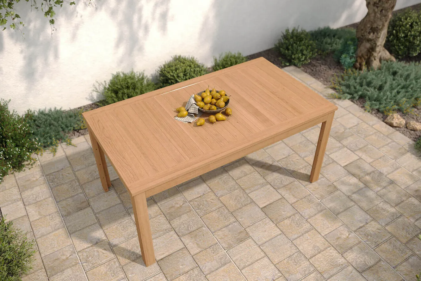 New Esstisch, natur, Akazie, 160 x 90 cm, FSC®-zertifiziertes Produkt Gartentische