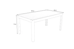 New Esstisch, natur, Akazie, 160 x 90 cm, FSC®-zertifiziertes Produkt Gartentische